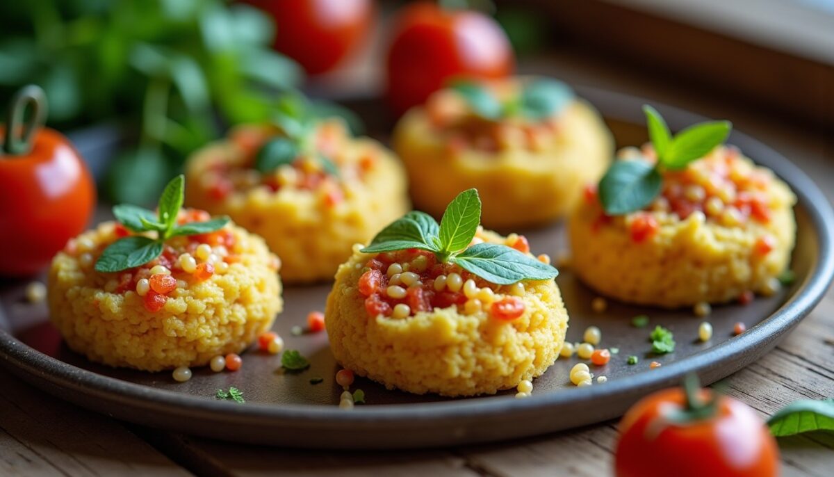 Délicieuses pâtes de quinoa aux tomates juteuses et courgettes croquantes