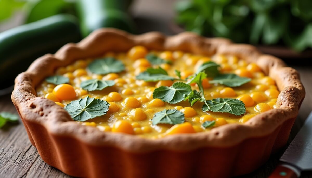 Délicieuse galette moelleuse aux courgettes fraîches