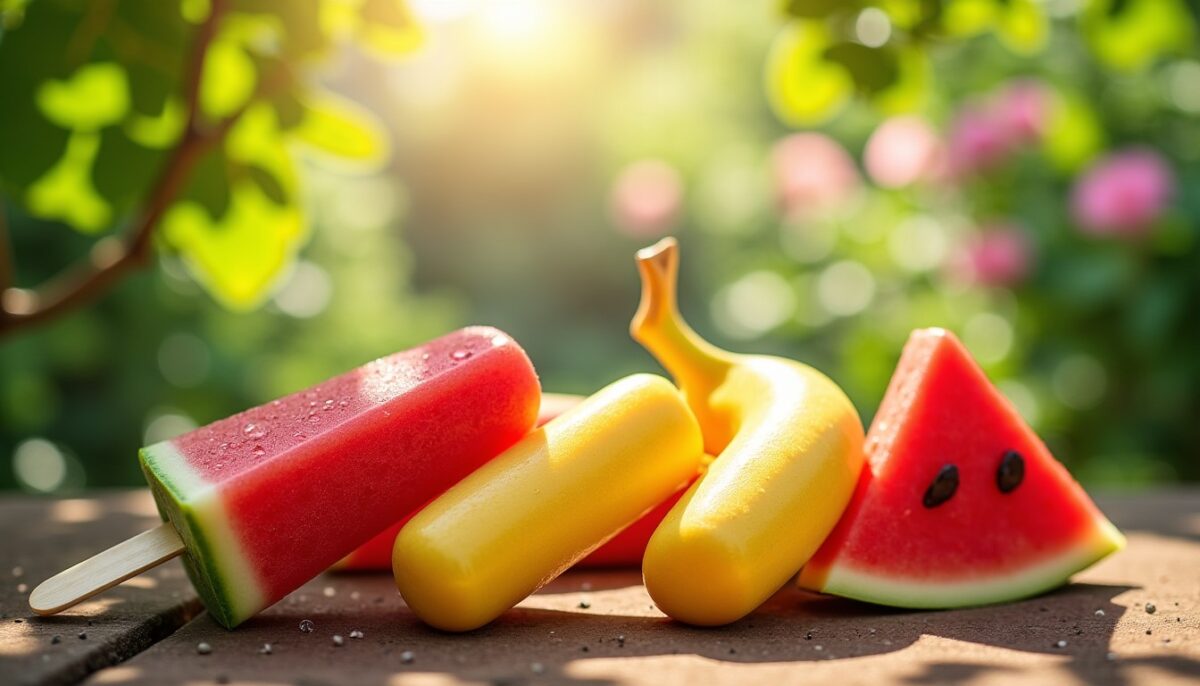 Délices glacés : sucettes glacées à la pastèque et à la banane