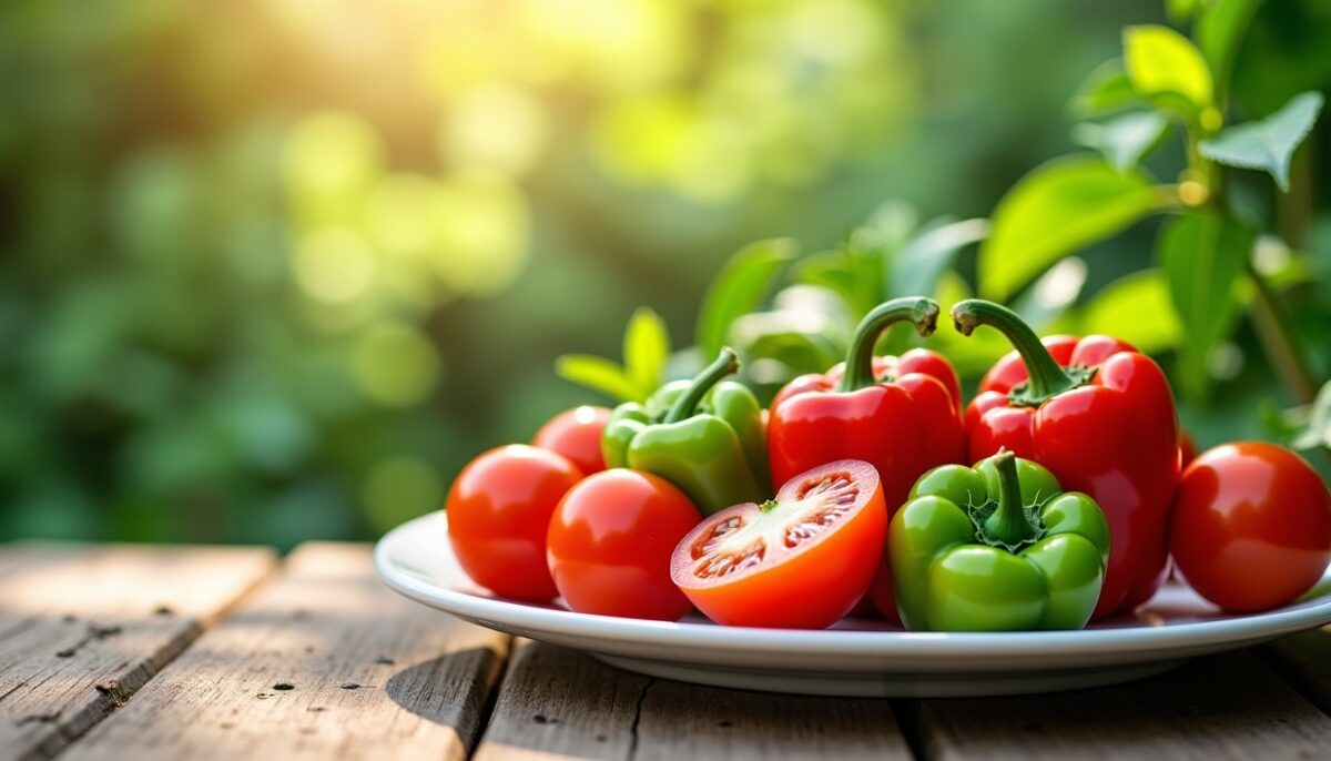 Délice estival : salade fraîche de poivrons croquants et tomates juteuses