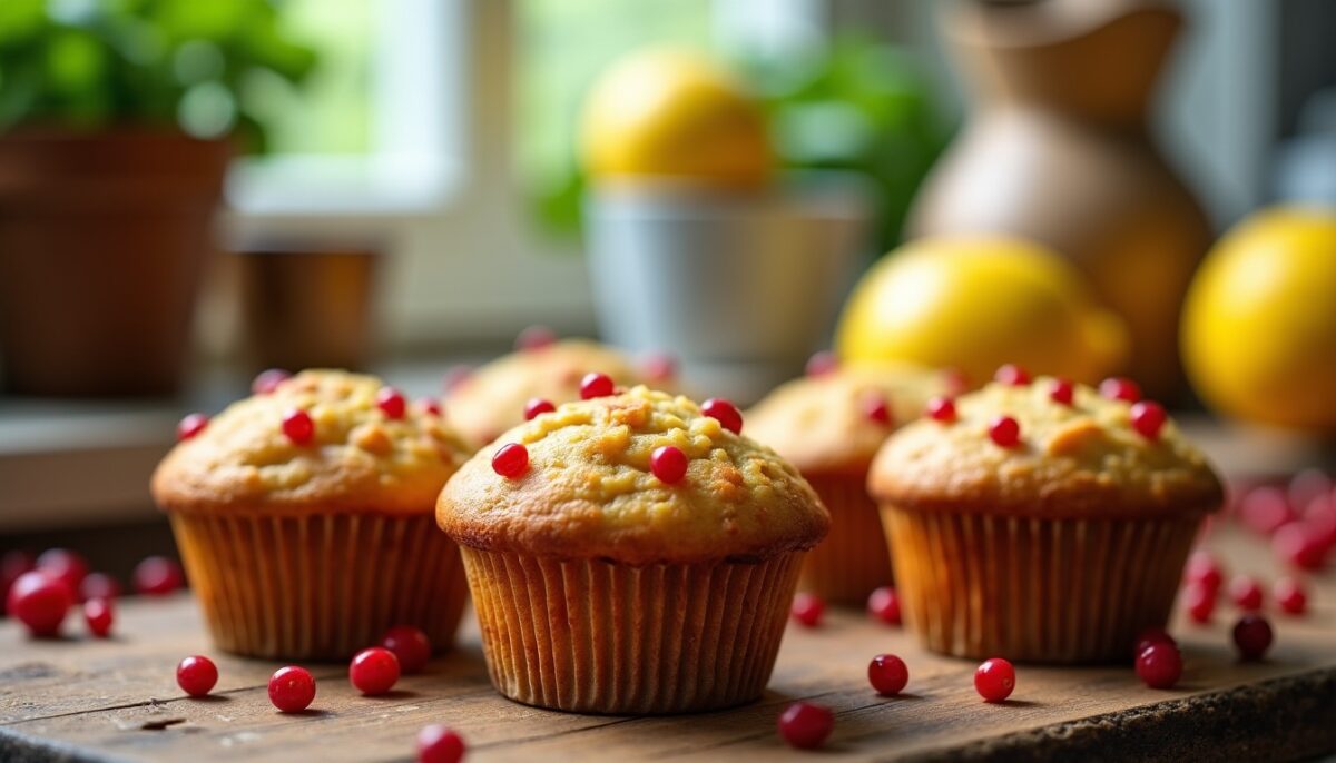 Délicieux muffins citron et groseilles : une explosion acidulée pour vos papilles