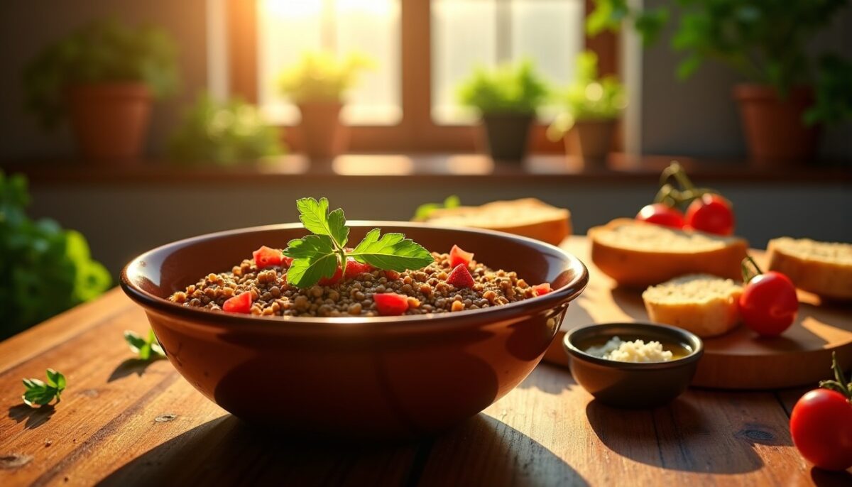 Trempette gourmande aux lentilles et tomates séchées