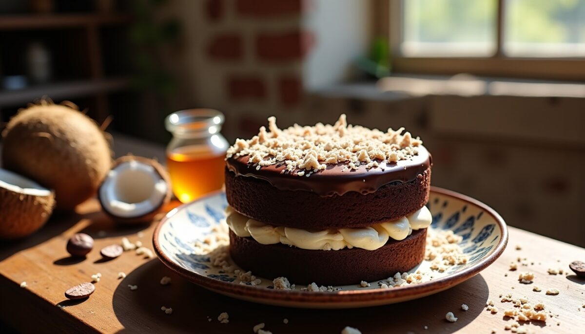 Délice Vegan : Gâteau Bounty Sans Sucre et Sans Beurre