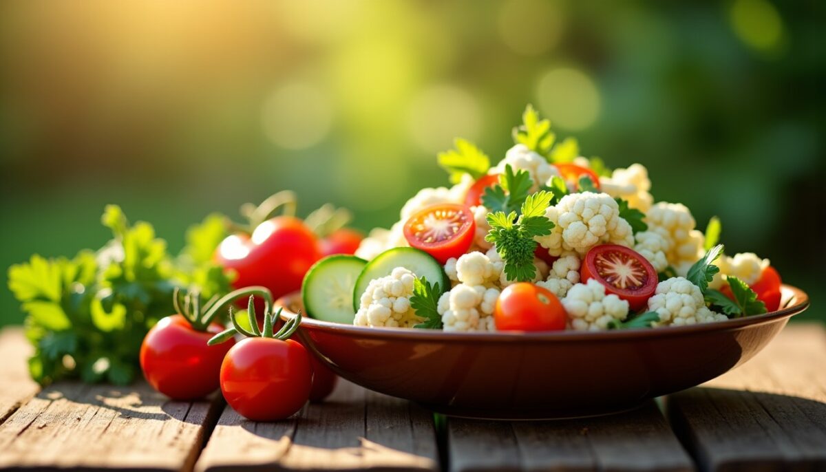 Salade énergisante au chou-fleur croquant