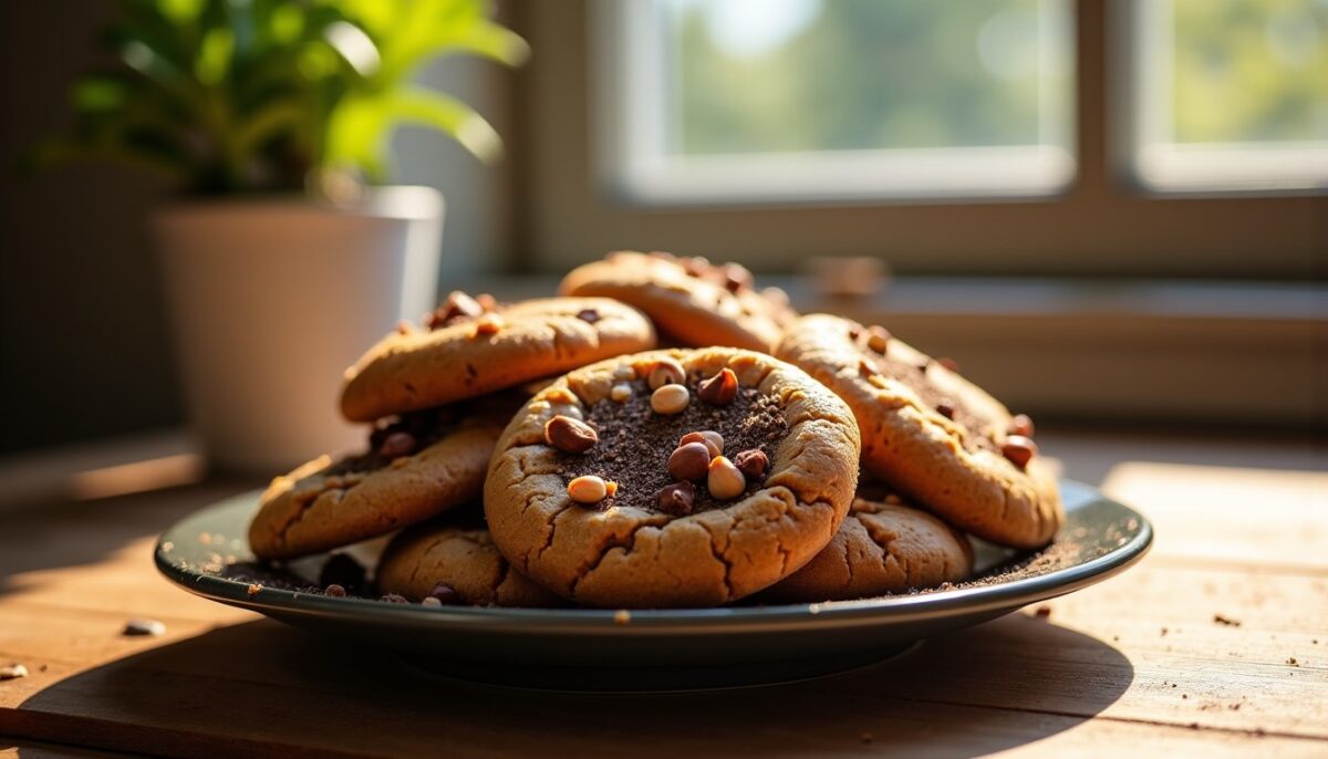 Délicieux cookies chocolat noisette, sans une goutte de beurre