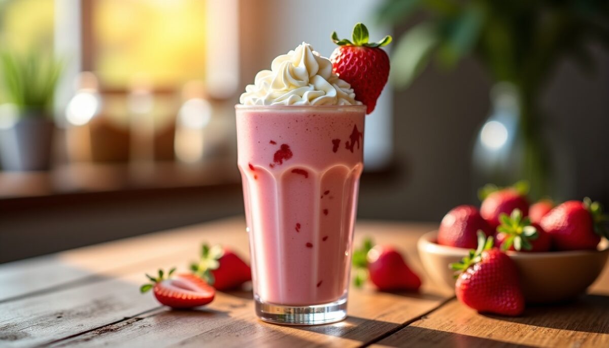 Le secret d'un milkshake à la fraise maison ultra crémeux et délicieux