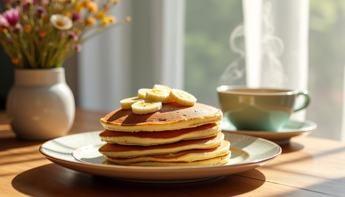 Délice sain : pancakes à la banane, vanille et farine complète sans sucre ajouté