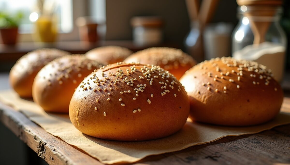 Délicieux petits pains maison pour hamburgers gourmands