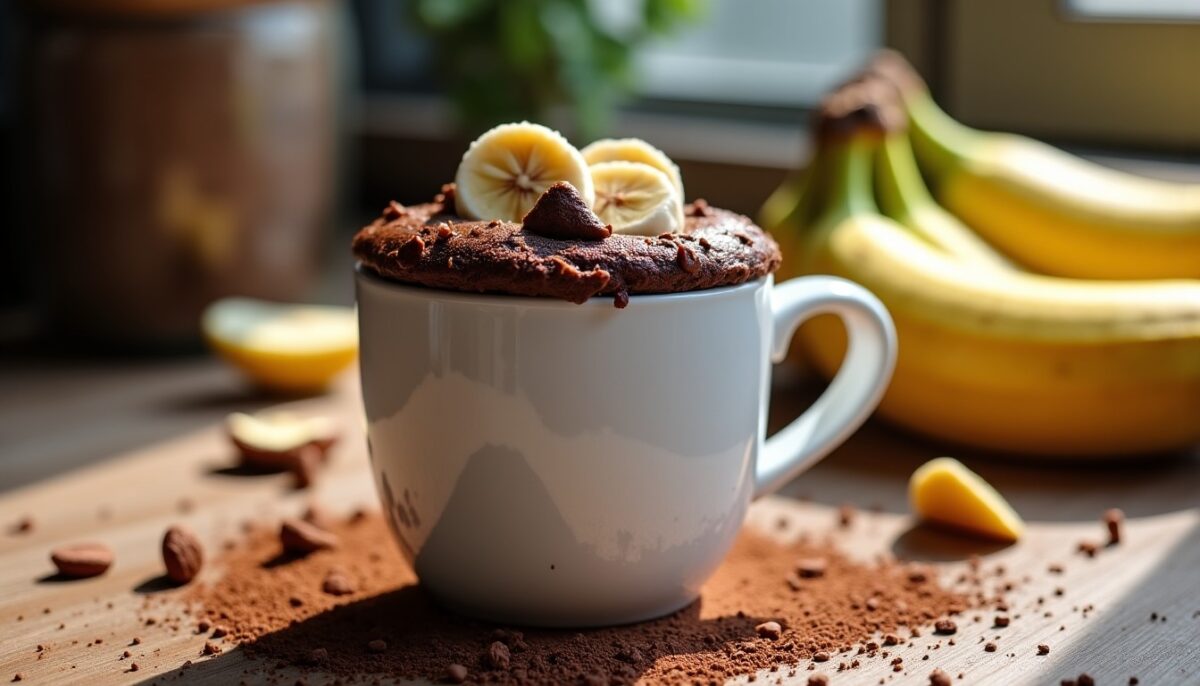 Mug Brownie Chocolat-Banane : Un Délice Sans Gluten à Préparer en Quelques Minutes