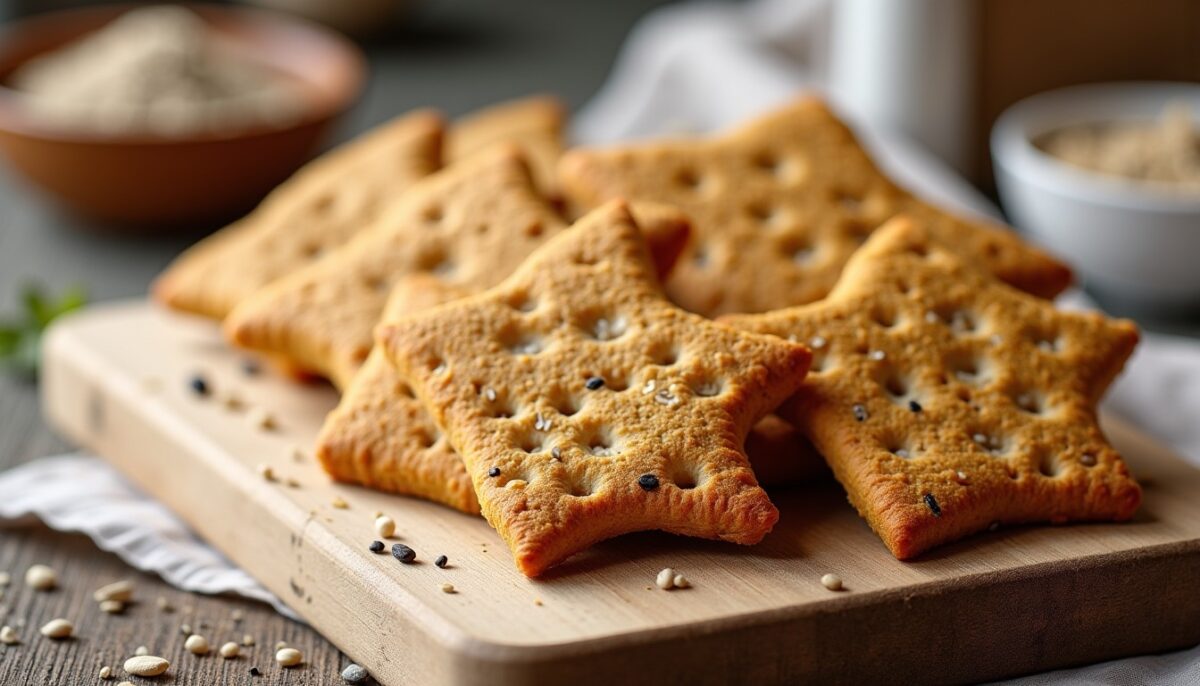 Craquez pour nos crackers croustillants à l’épeautre et graines riches en saveurs