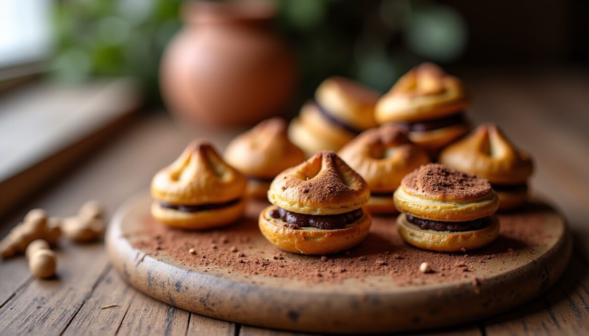Petits choux gourmands au chocolat et au gingembre