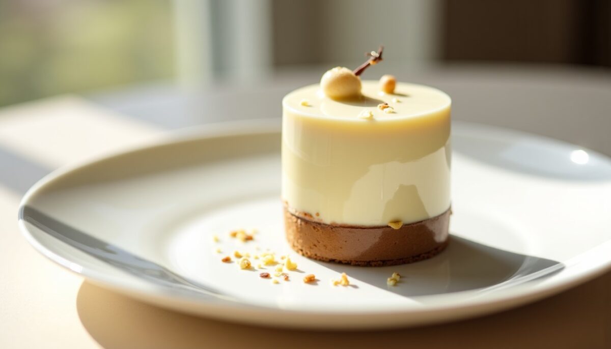 Délice d'entremet au chocolat blanc et crème de marron : une douceur raffinée