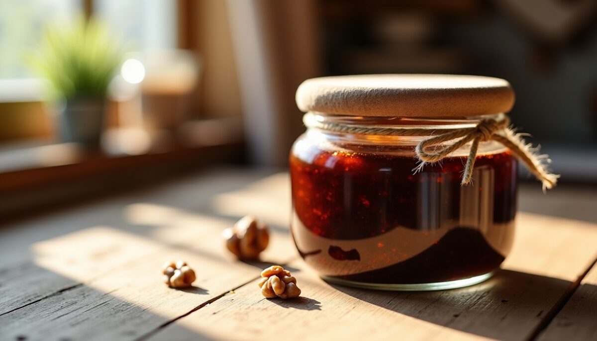 Délice Gourmand : Confiture Maison aux Noix et Chocolat Fondant